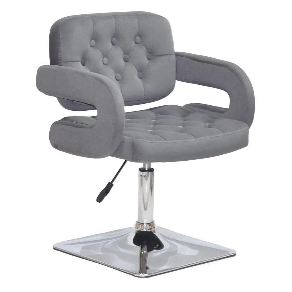 Стул FANCY SQ LIFT бархат Серый (900516)