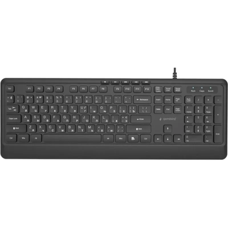 Клавіатура Gembird Slim Multimedia USB Black (KB-MCH-05-CYRL)