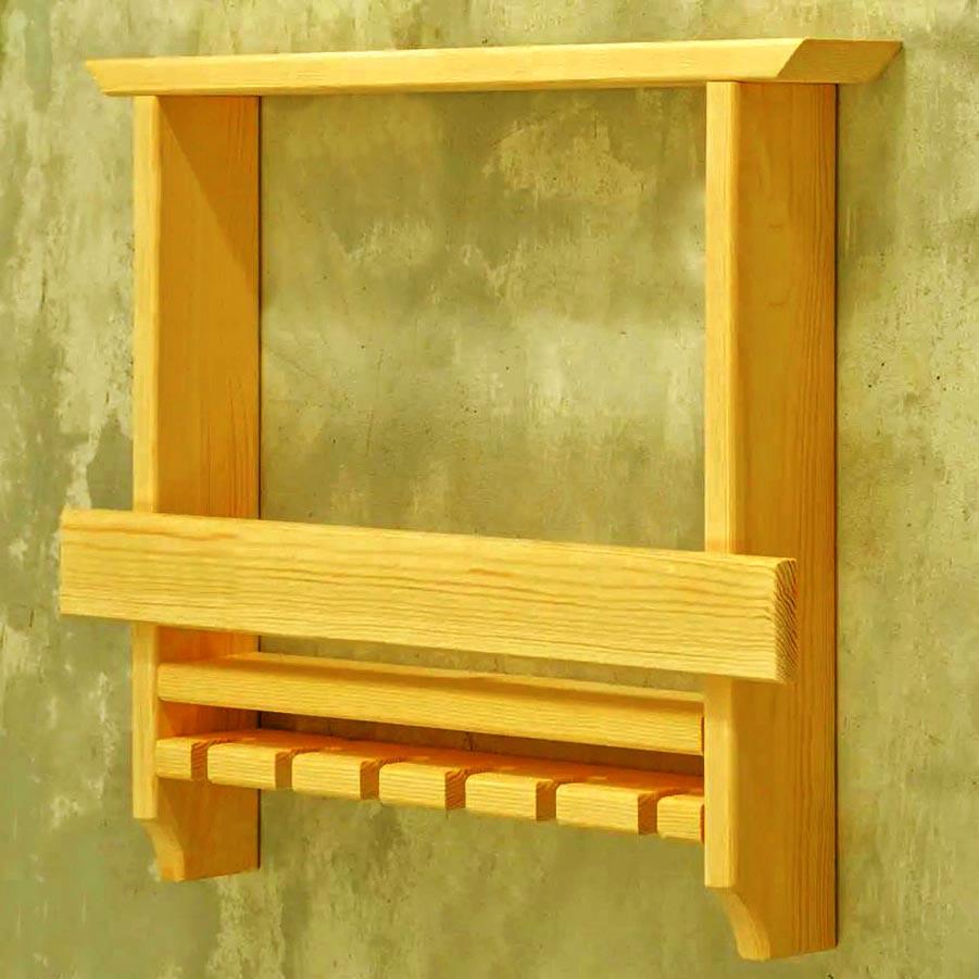 Полка для вина настенная из дерева Мураяма Карри (ПНК-002603)