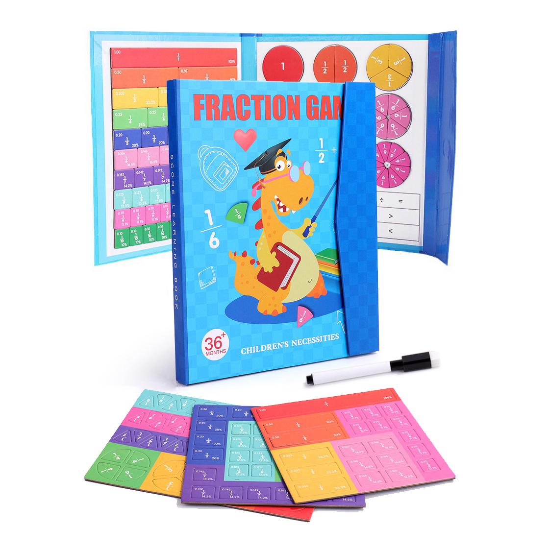 Гра-дошка для дітей Математична магнітна з дробами й відсотками 111 ел. (28749624) - фото 7