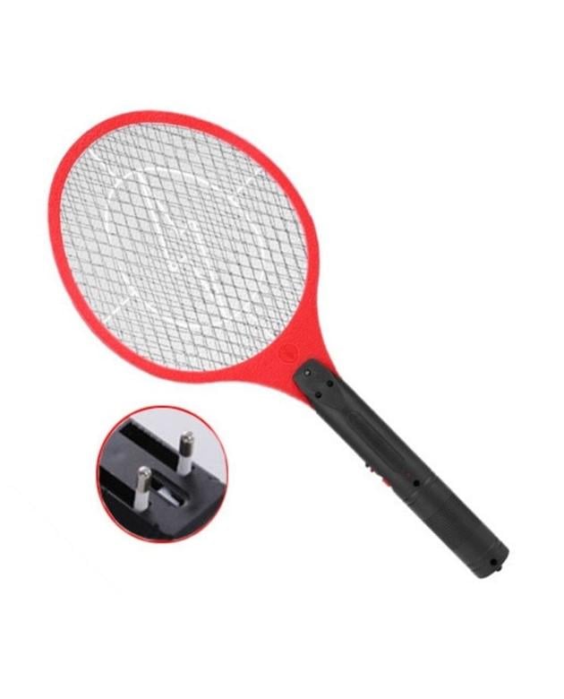 Мухобойка электрическая Rechargeable Mosquito-hitting Swatter трехслойная аккумуляторная Черно-красный (bb47744d) - фото 2