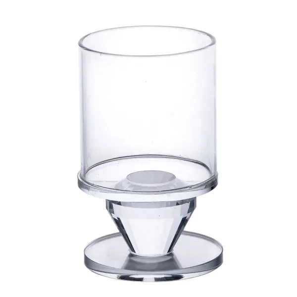 Свічник декоративний Flora скляний 9,3 см Прозорий