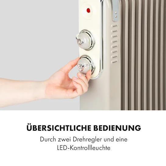 Масляний обігрівач мобільний KLARSTEIN Thermaxx Retroheat 2000 Вт (10035080) - фото 5 Масляний обігрівач мобільний KLARSTEIN Thermaxx Retroheat 2000 Вт (10035080) - фото 5