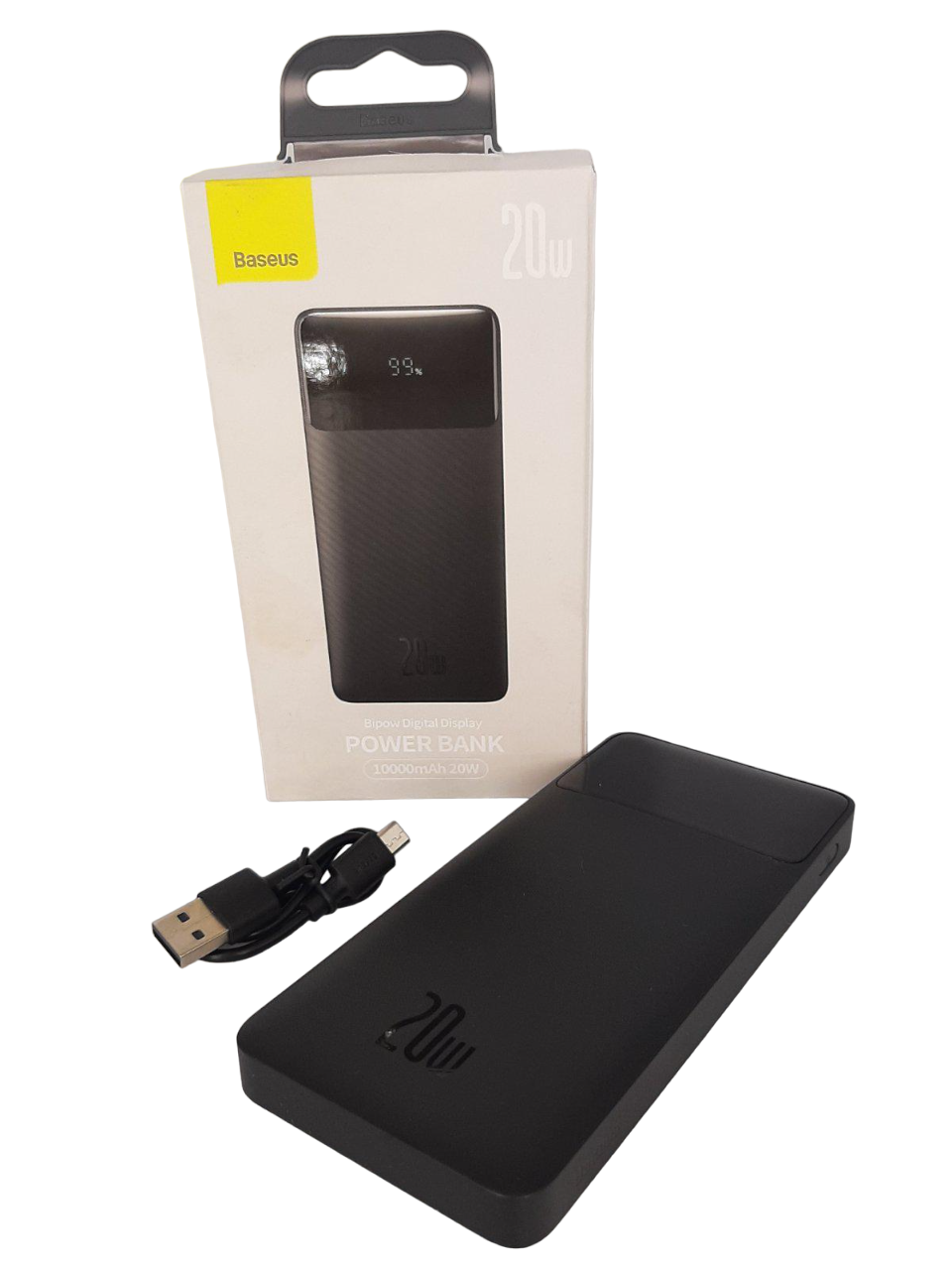 Портативний зарядний пристрій BASEUS 10000 mAh 20W Bipow 2xUSB/USB-C/microUSB Black