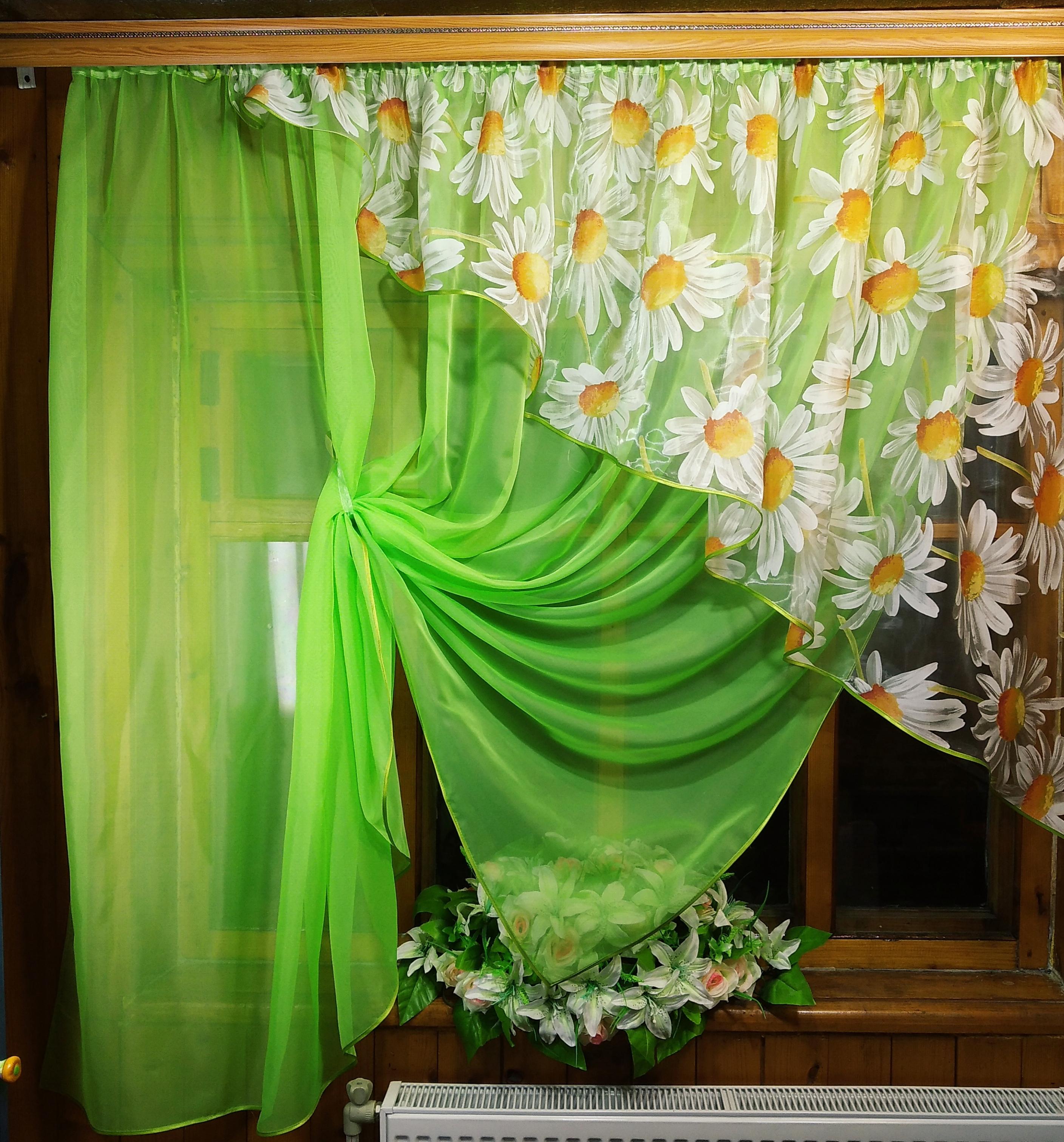 Тюль короткая Фая Ромашка правая Салатовый (1583077952) - фото 2 Тюль короткая Фая Ромашка правая Салатовый (1583077952) - фото 2