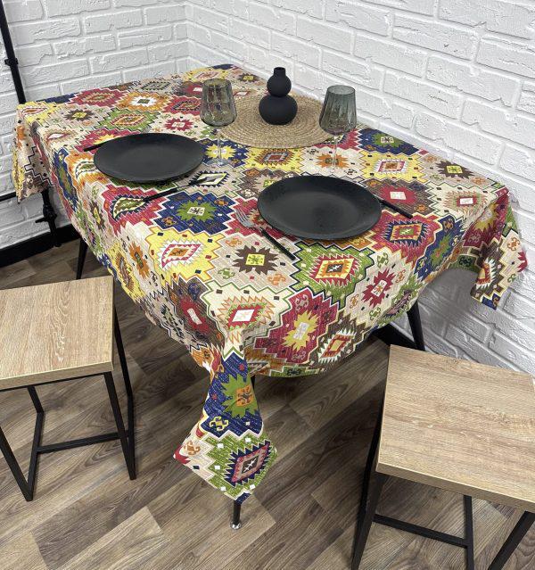 Скатерть водоотталкивающая Comfort Home Carpet red с тефлоновым покрытием 140x180 см