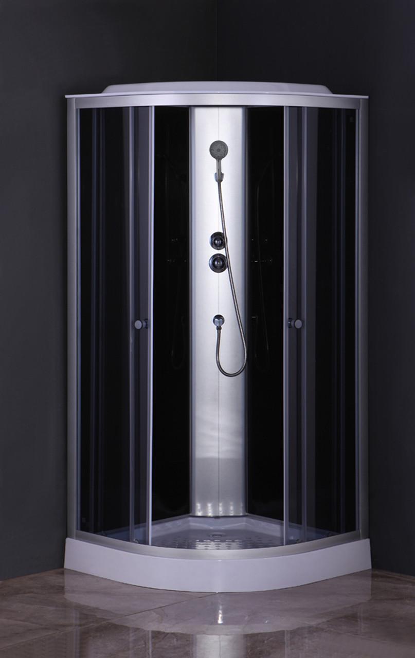 Бокс душевой MIXXUS STRONG SB02-90x90x215-GR без гидромассажа с низким поддоном Satin (MI6887) - фото 5