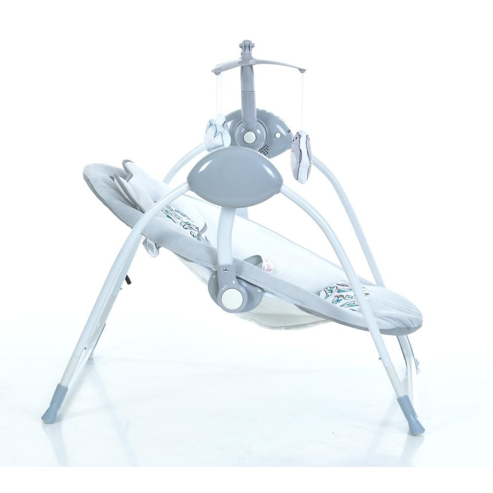 Качели ME 1075 TEDDY пульт 5 скоростей таймер 12 мелодий 2 положения спинки Серый (26862133) - фото 2