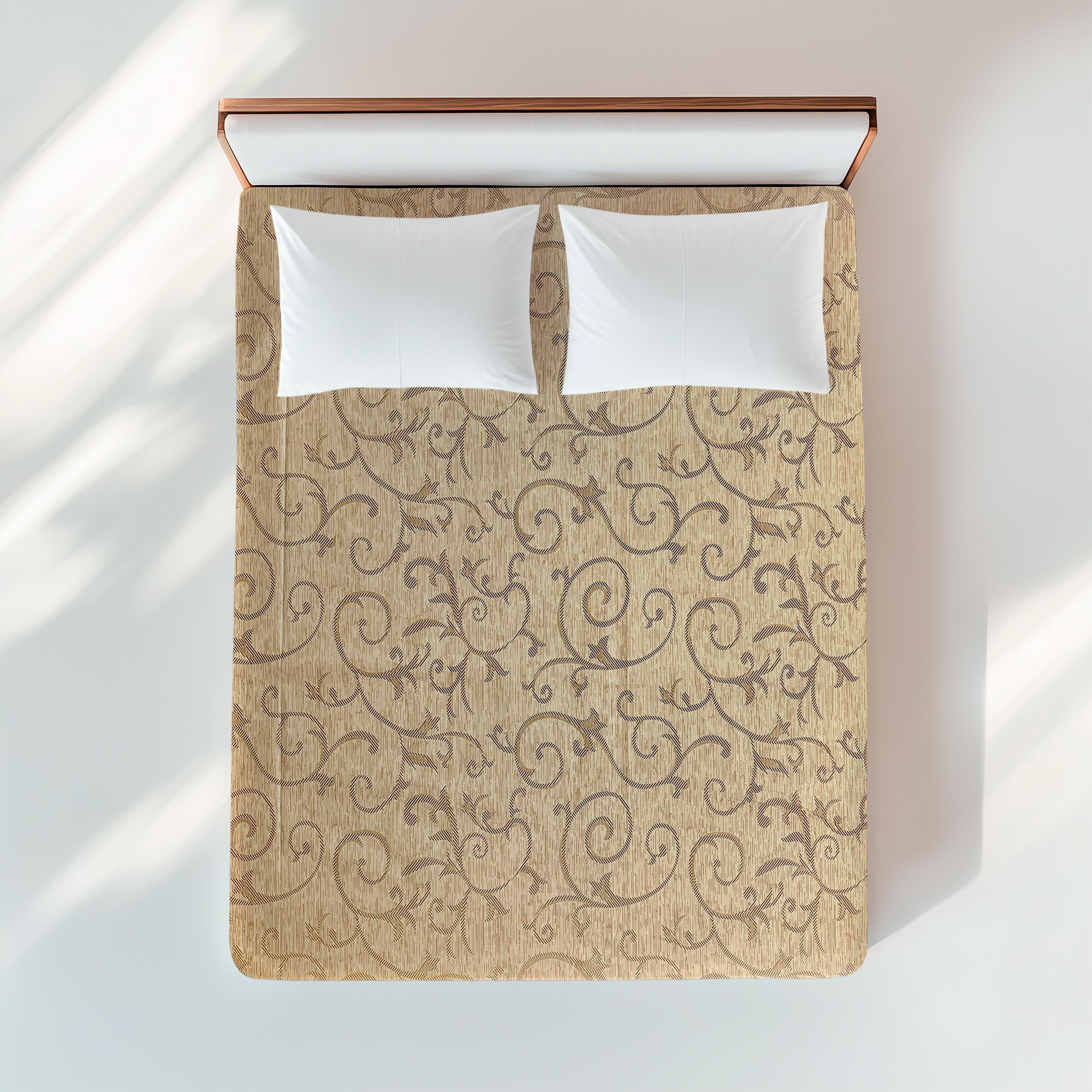 Простынь Вензель на резинке бязь 160х200 см Бежевый (G-2702beige/160x200) Простынь Вензель на резинке бязь 160х200 см Бежевый (G-2702beige/160x200)