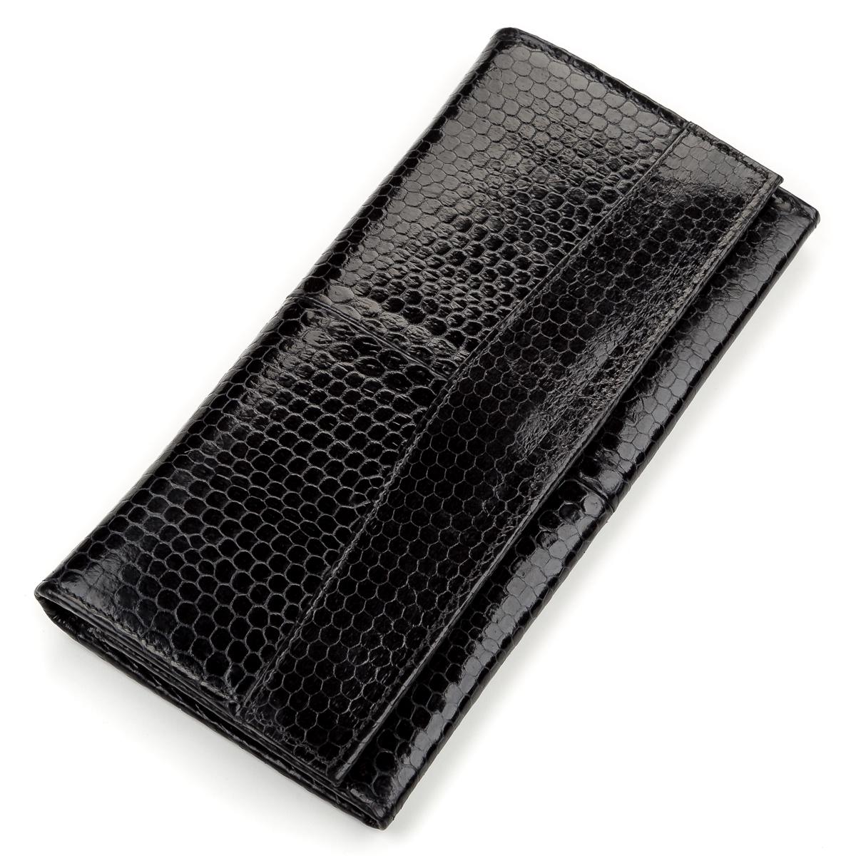 Гаманець жіночий Sea snake leather 18146 шкіра Чорний