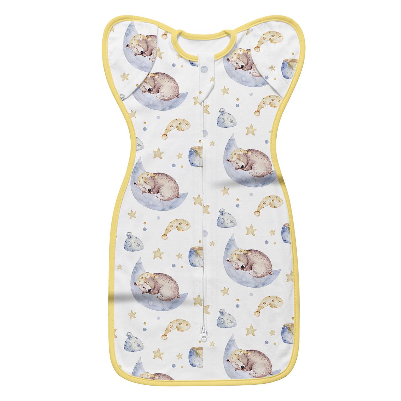 Пеленка-кокон для младенцев Спящий медведь на молнии интерлок 68x35 см (1958800963)