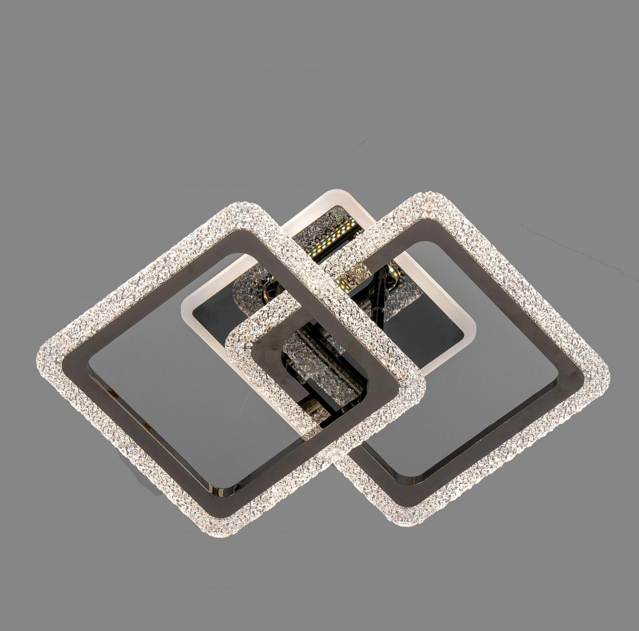 Люстра светодиодная Svet 70W с подсветкой 3000-6500К Темно-хромовая (SC-3126/2C BP)