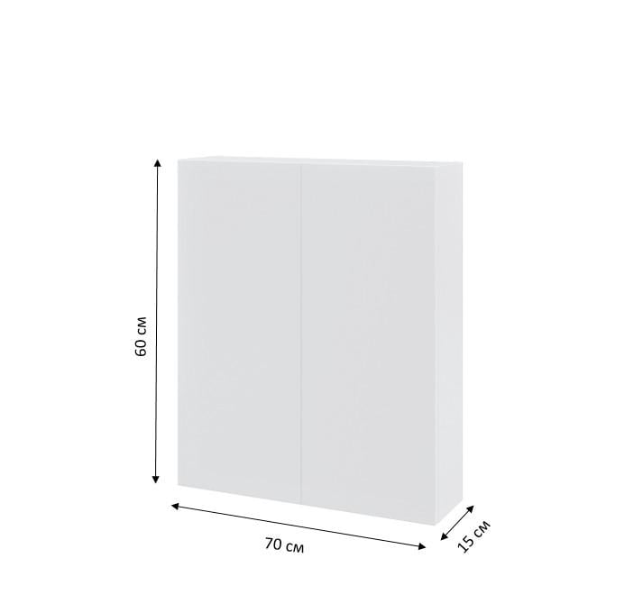Шафа підвісна MEBLIBUD ERICA з 2-ма дверцятами 70 см Білий (41940/2) - фото 7