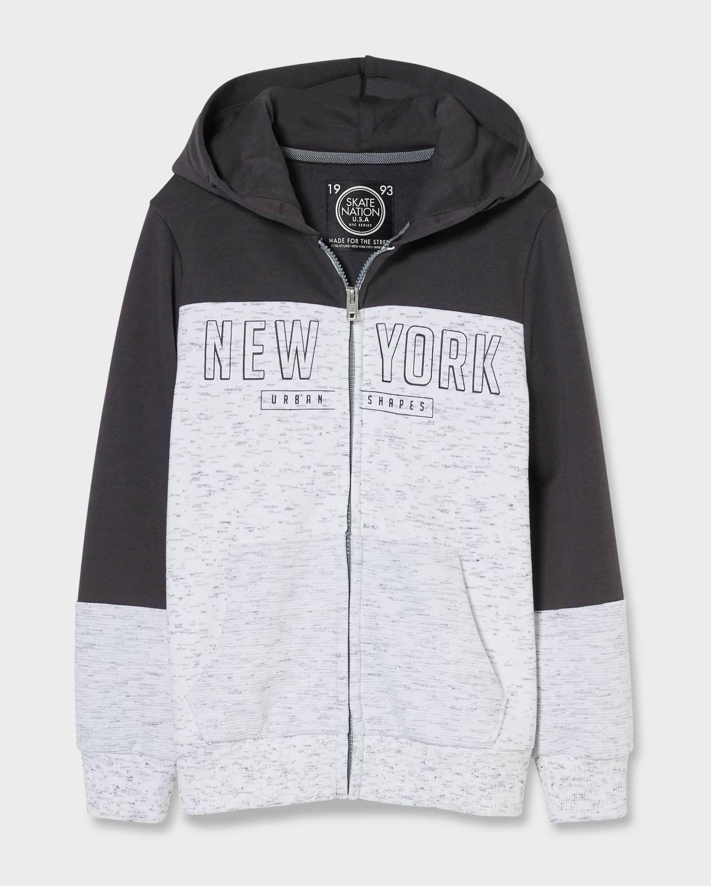 Толстовка для хлопчика C&A на блискавці розмір 158-164 см Чорний/Світло-сірий (2145556)