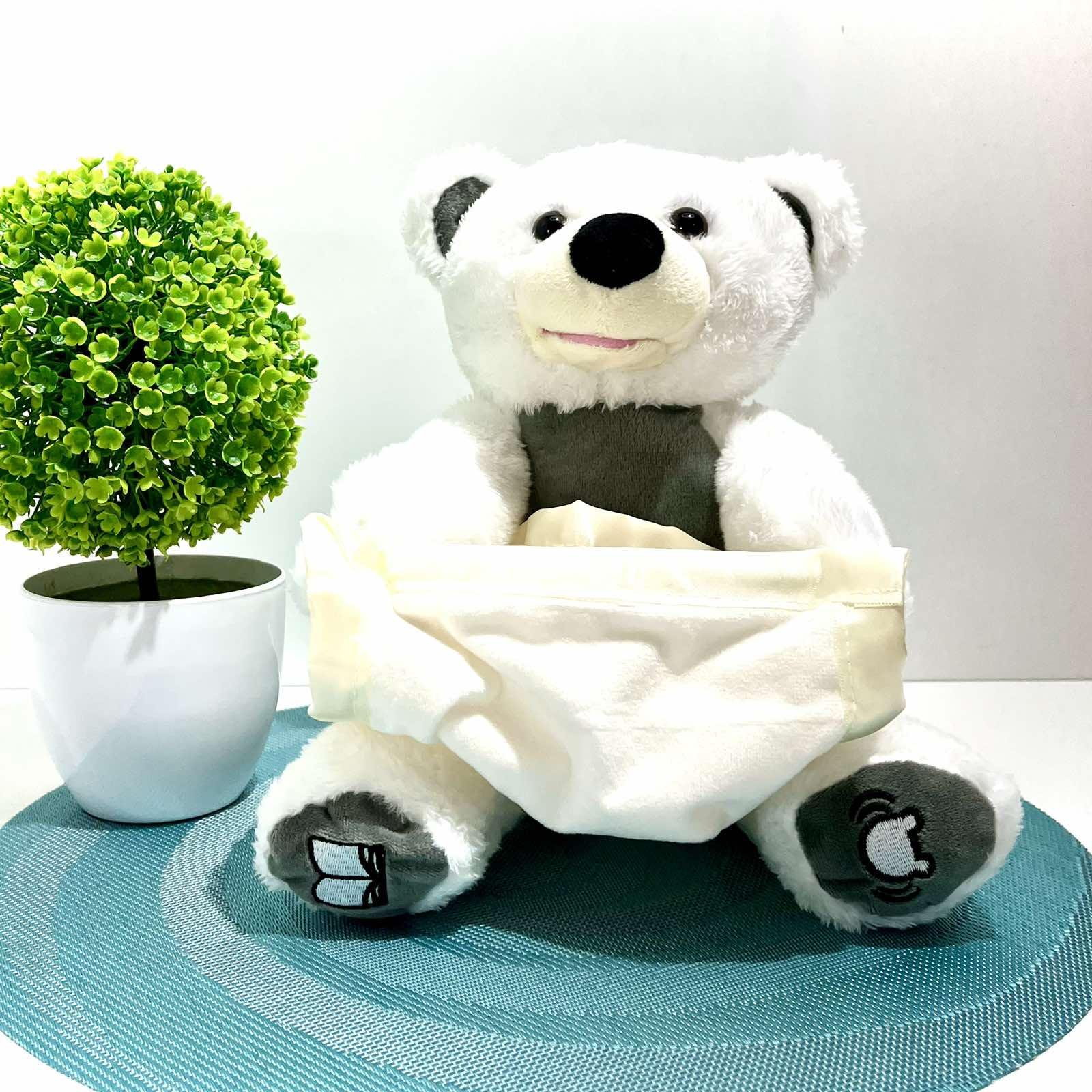 Интерактивная игрушка Мишка-сказочник играет в прятки/рассказывает сказки Белый (M 5843 I UA)