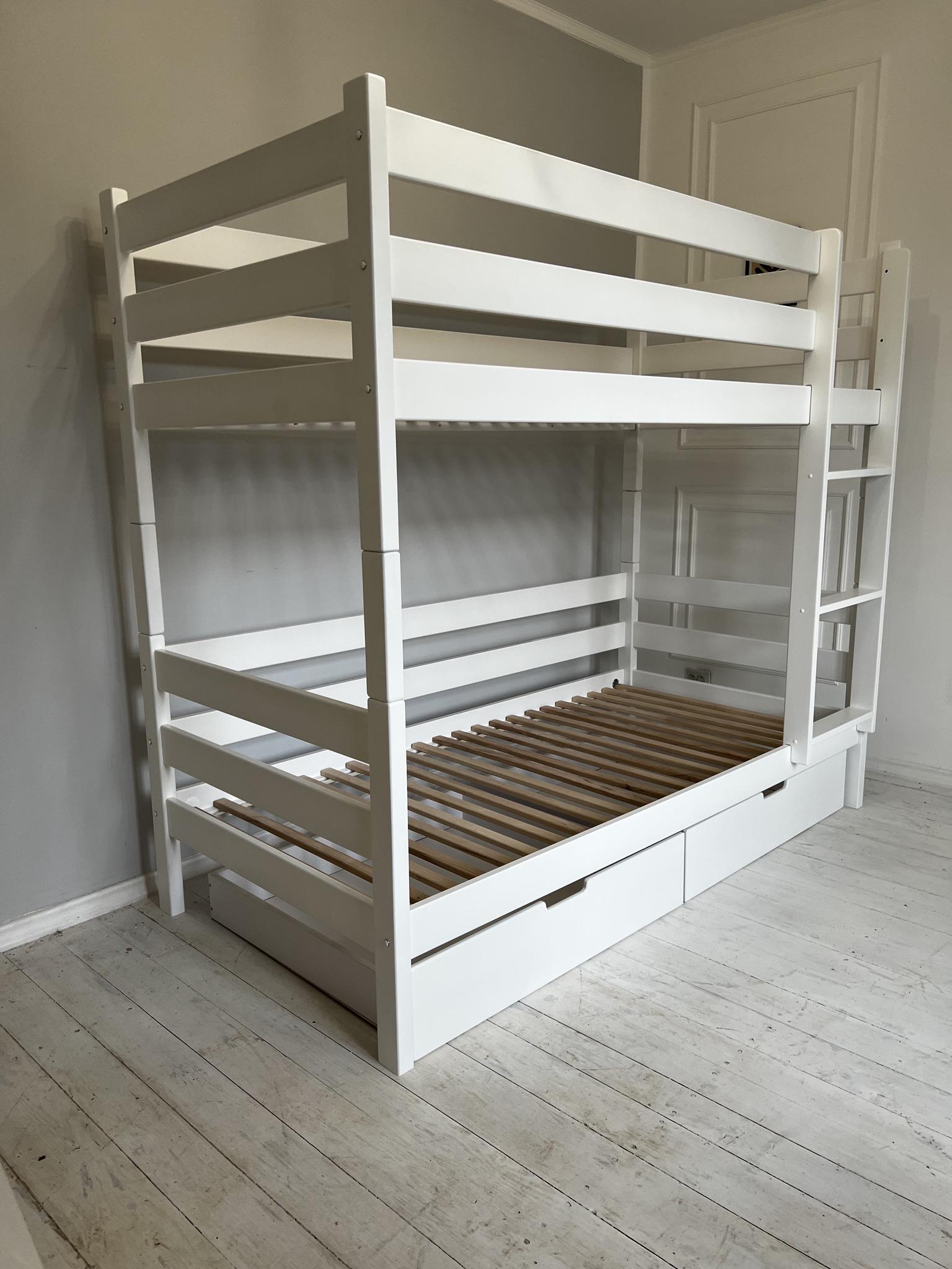 Ліжко підліткове двоярусне Goydalka Tokyo з шухлядою 190x80 см Білий - фото 3 Ліжко підліткове двоярусне Goydalka Tokyo з шухлядою 190x80 см Білий - фото 3