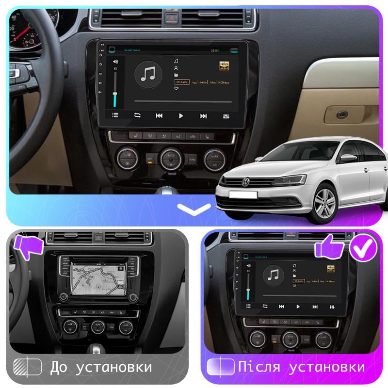 Магнітола штатна 10" Lesko для Volkswagen Jetta VI Restyling 2014-2018 2/32Gb Wi-Fi GPS Base - фото 3