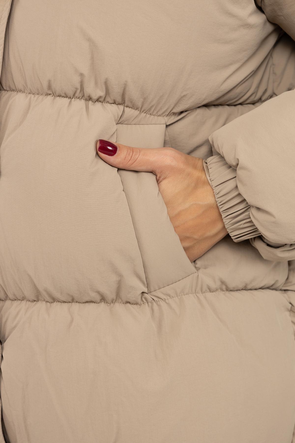 Куртка жіноча ЦБ-00259690 р. 50 Бежевий (28422158) - фото 4 Куртка жіноча ЦБ-00259690 р. 50 Бежевий (28422158) - фото 4