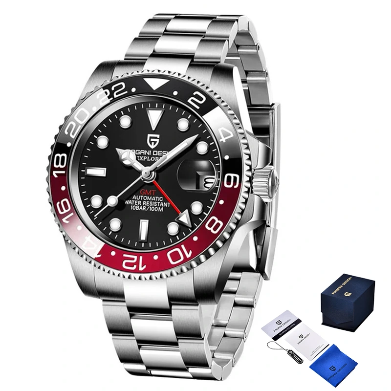 Наручний годинник Pagani Design PD-1662 Silver/Black/Red (2450)