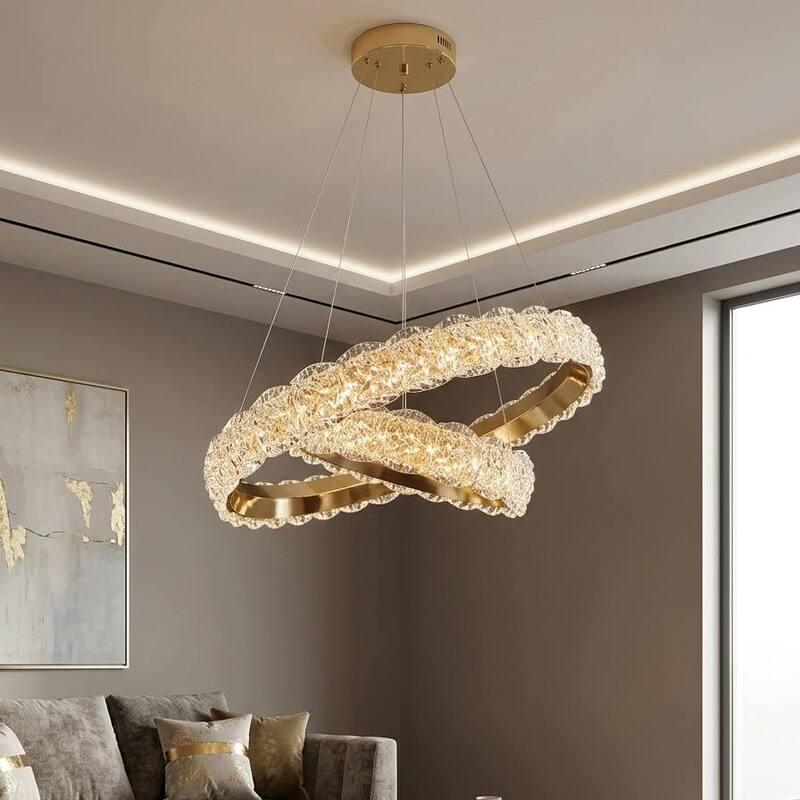 Люстра подвесная Zilini LED DF6280/500+300 Золотой (34770235)