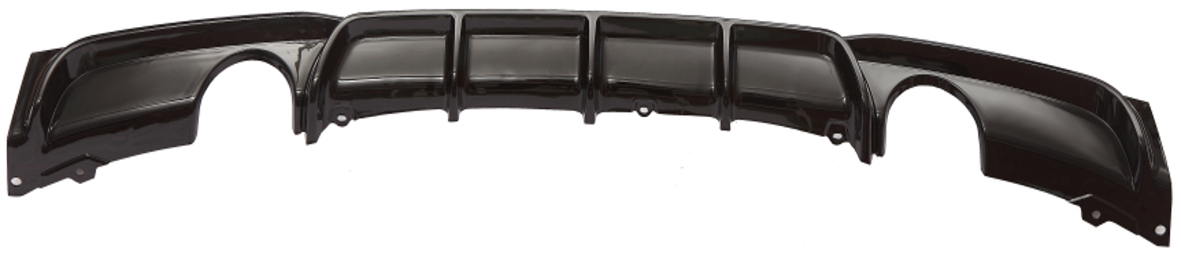 Диффузор заднего бампера под двусторонний одинарный выхлоп GBT для M-Sport для BMW 3 серия F-30/31/34 2012-2019 гг. -пластик Черный (176758)