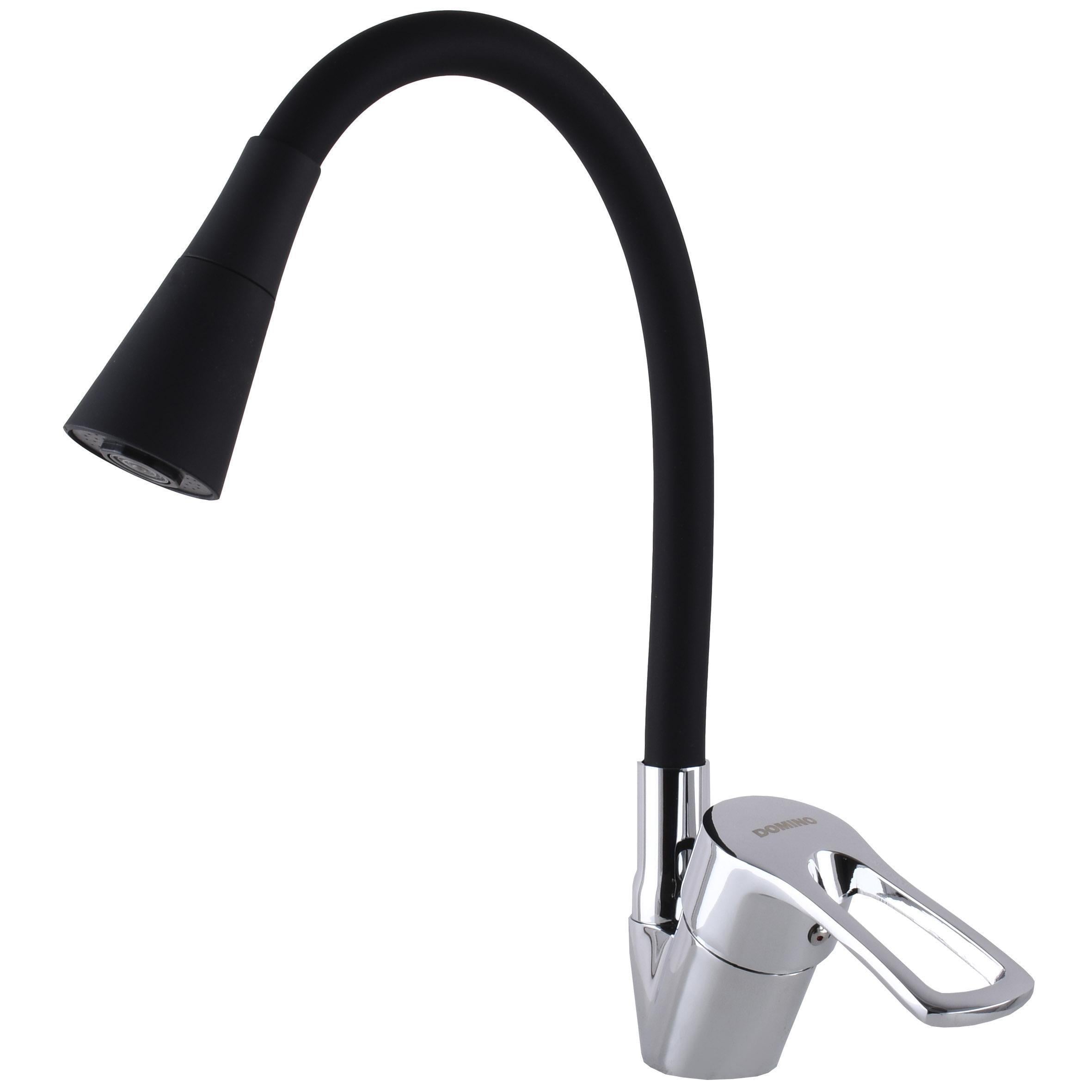 Кран на кухню DOMINO Хром/Черный (25212)