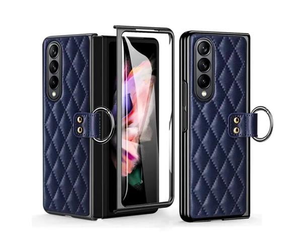 Чехол-накладка Lingge для Samsung Galaxy Z Fold4 Синий Чехол-накладка Lingge для Samsung Galaxy Z Fold4 Синий