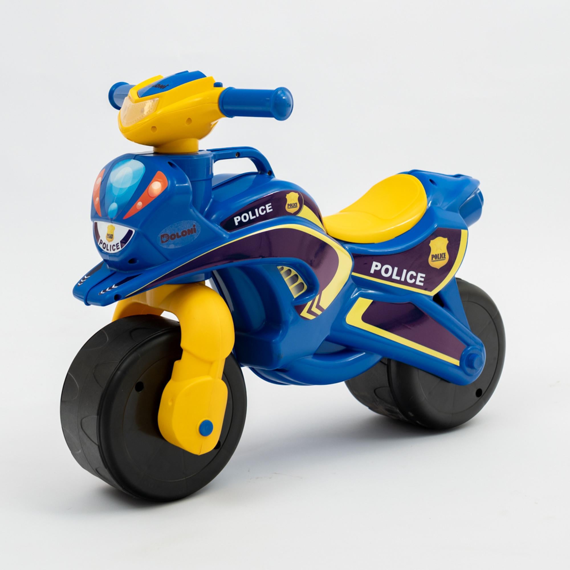 Мотоцикл-толокар детский Doloni Toys Байк Полиция 0139/57 Синий
