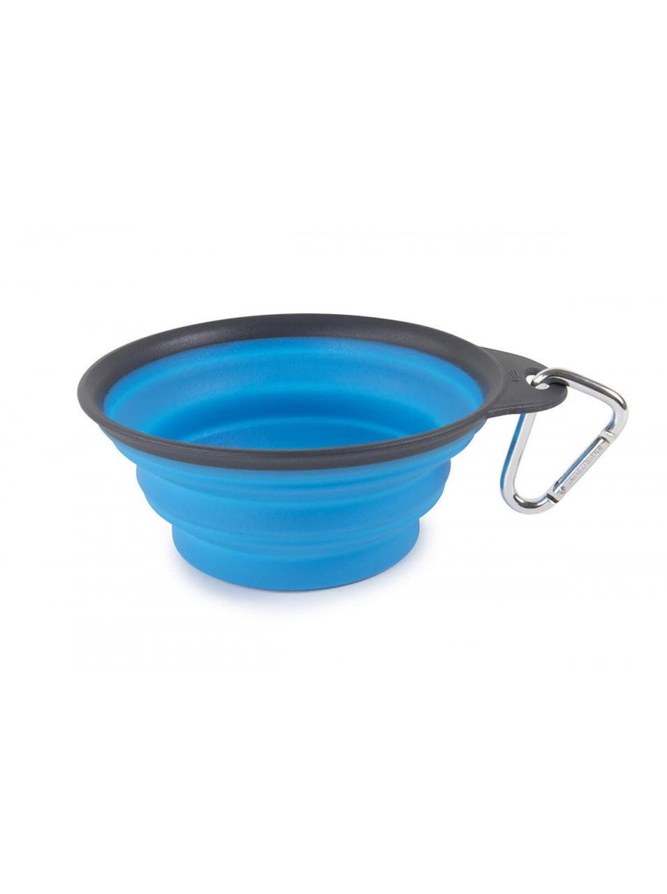 Миска складна для тварин Dexas Collapsible Travel Cup М з карабіном 480 мл Блакитний (PW2104322194) - фото 1