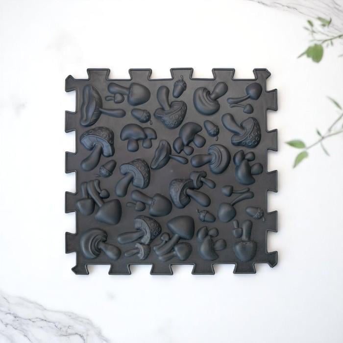 Розвиваючий килимок масажний Пазл Грибочки 1 елемент Сірий (GR1001) - фото 2 Розвиваючий килимок масажний Пазл Грибочки 1 елемент Сірий (GR1001) - фото 2