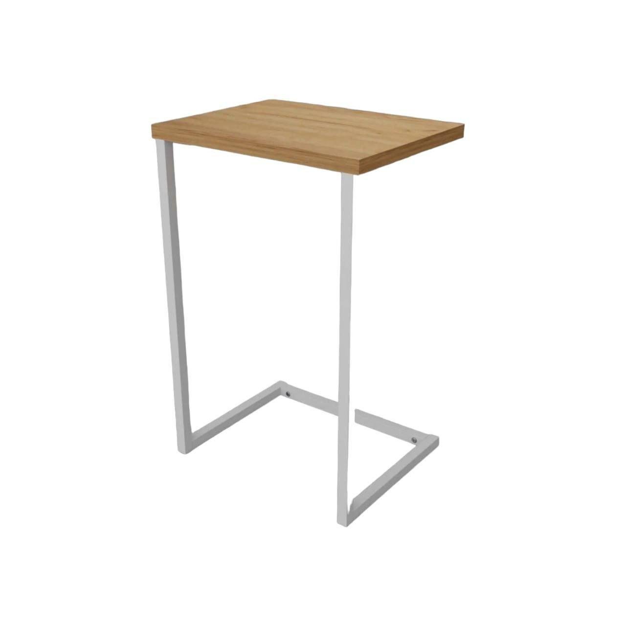 Стіл приставний Neman Фіджі метал/ЛДСП Дуб крафт золотий/Білий