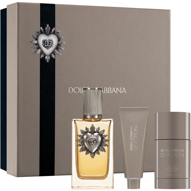 Подарочный набор для мужчин Dolce&Gabbana Devotion парфюмированная вода 100 мл/гель для душа 50 мл/дезодорант-стек 75 мл (383255)