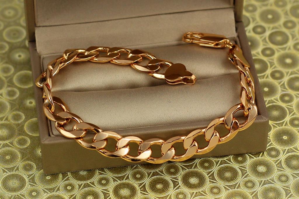 Браслет Xuping Jewelry круглый панцирный 19 см 8 мм Золотистый (2240113276)