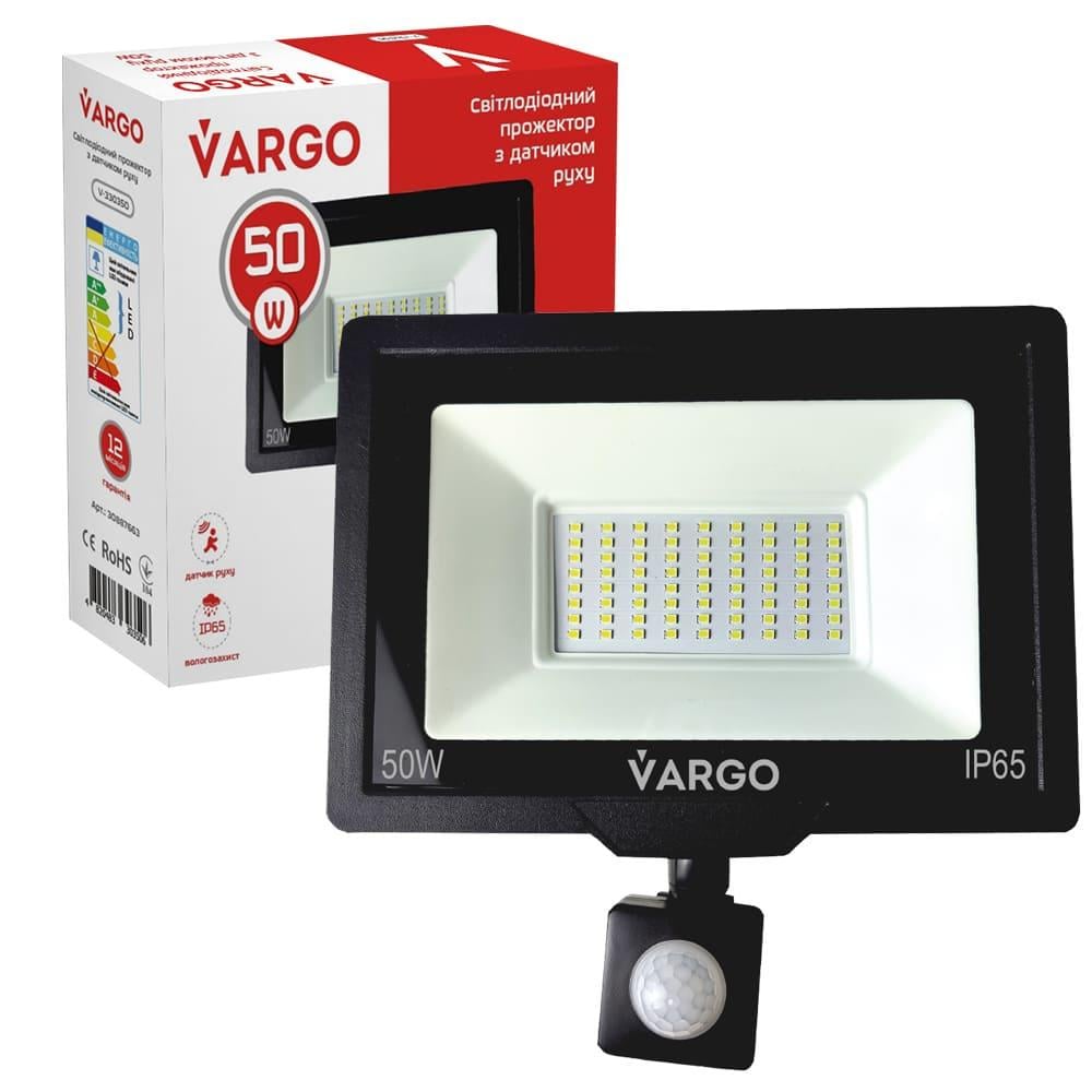 Прожектор VARGO LED с датчиком движения 50W 220V 6500K (V-330350) - фото 3