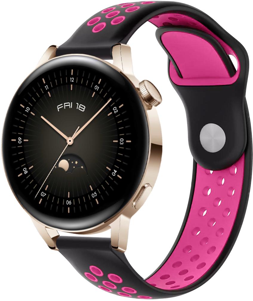 Ремешок Sport для Huawei Watch GT3 42 мм Black/Pink (26248-51)