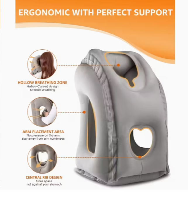 Подушка надувна в дорогу для шиї з ергономічною підтримкою (1415) - фото 4 Подушка надувна в дорогу для шиї з ергономічною підтримкою (1415) - фото 4