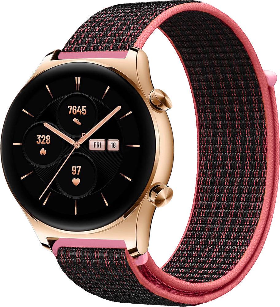 Ремінець нейлоновий Sport Loop для Honor Watch GS 3 Black/Pink (39619-51)