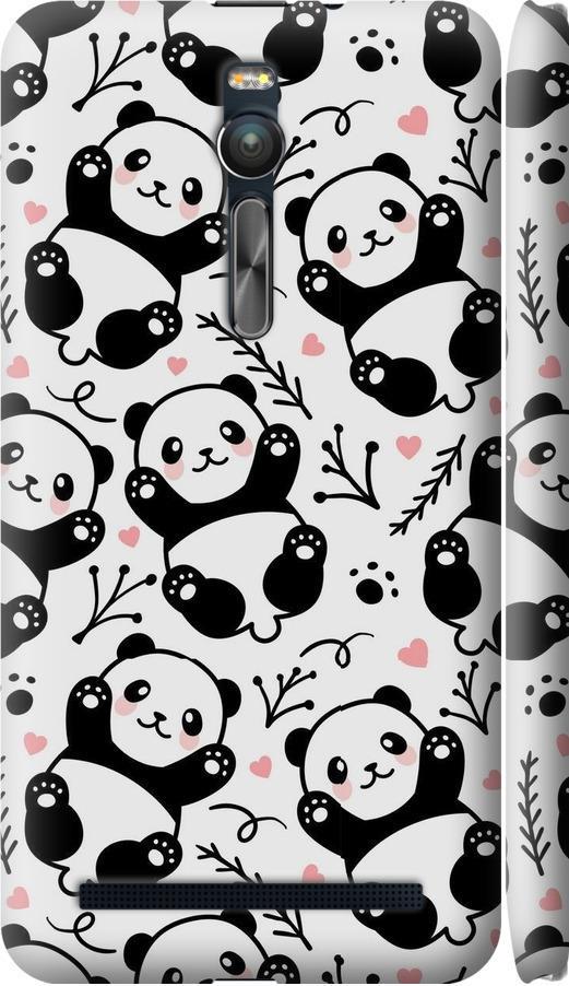 Чехол на Asus Zenfone 2 ZE551ML Панды (4318c-122-42517)