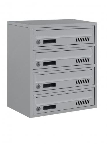 Почтовый ящик многосекционный LEVMETAL Е2-04.А 4 секций RAL 7035 Серый (LVM-22040101)