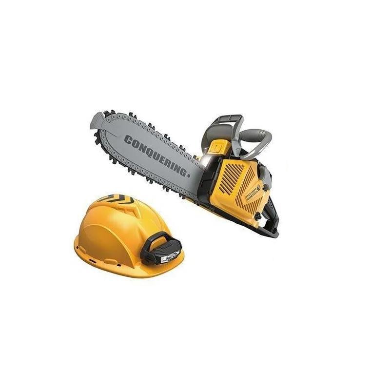 Пила цепная игрушечная T 006 18 каска с фонарем звук/подсветка (150884)