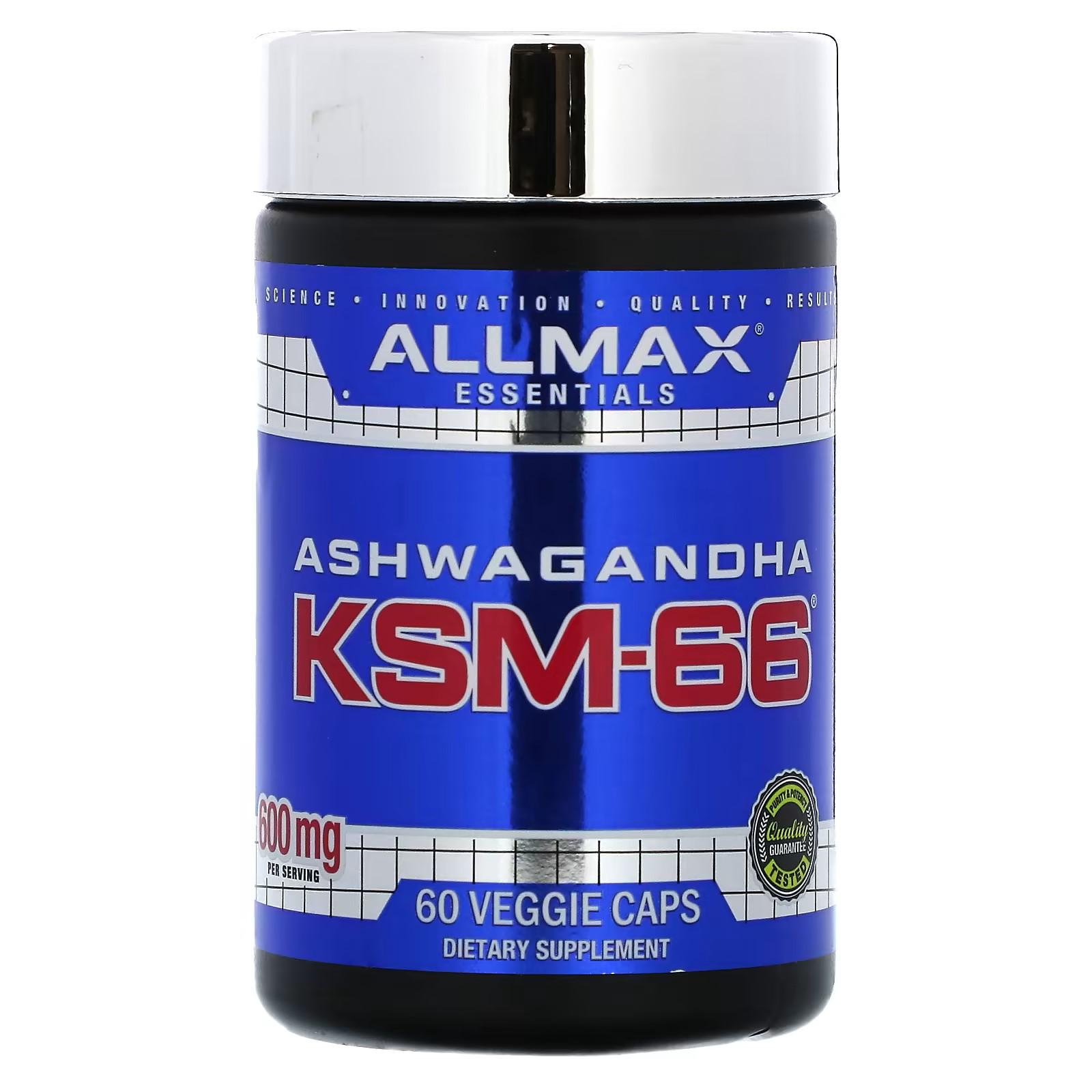 Ашваганда AllMax Ashwagandha KSM-66 600 mg 60 вег. капс.