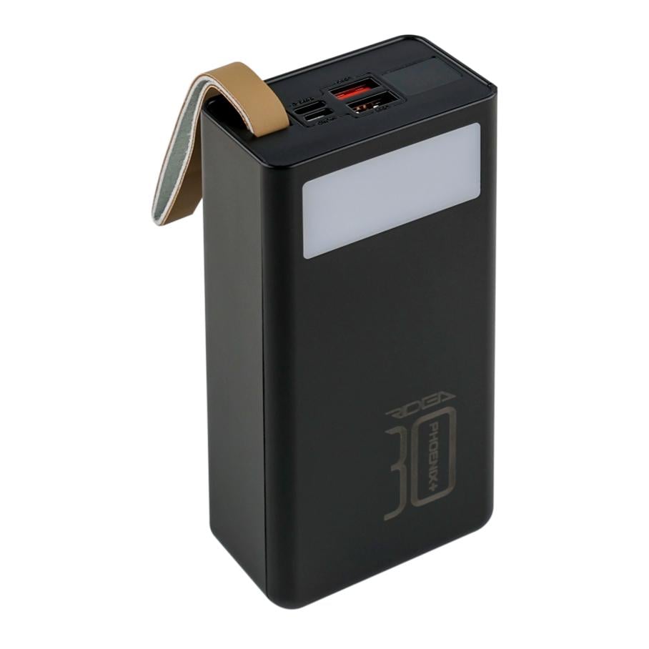 Повербанк Ridea RP-D30L+ Phoenix30+ PD/QC 3.0 30000 мА/ч 22.5 Вт Type-C + 2хUSB-A LED дисплей фонарь (37692751)