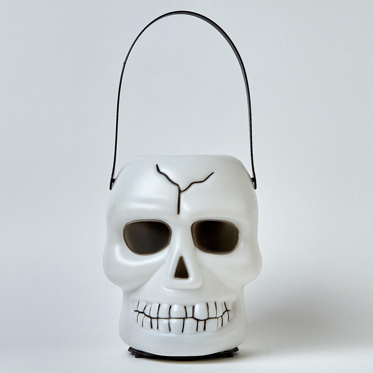 Фонарь Череп со стробоскопом и звуком на Хэллоуин 18х12 см