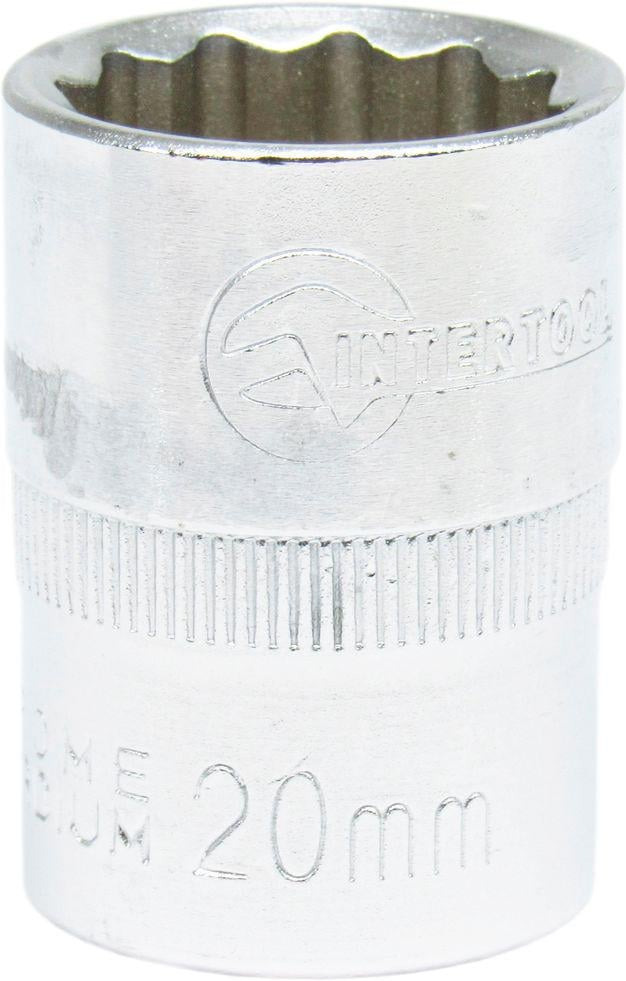 Головка торцева низька дванадцятигранна Intertool 1/2 20 мм (ET-0220)