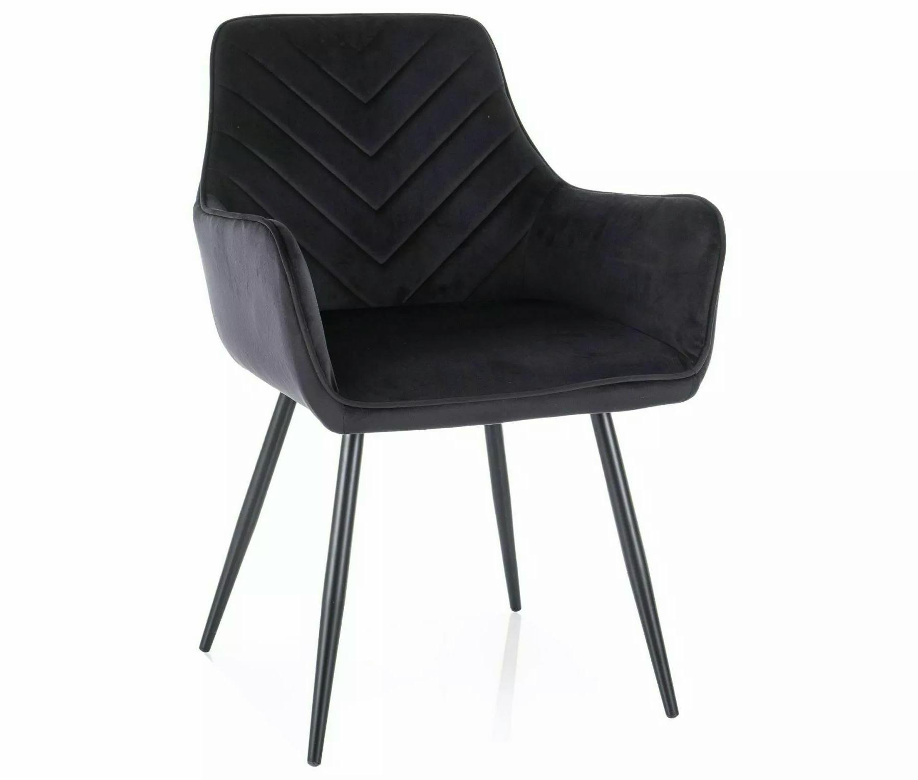 Стілець кухонний Signal FIG VELVET Чорний (15348152) - фото 1