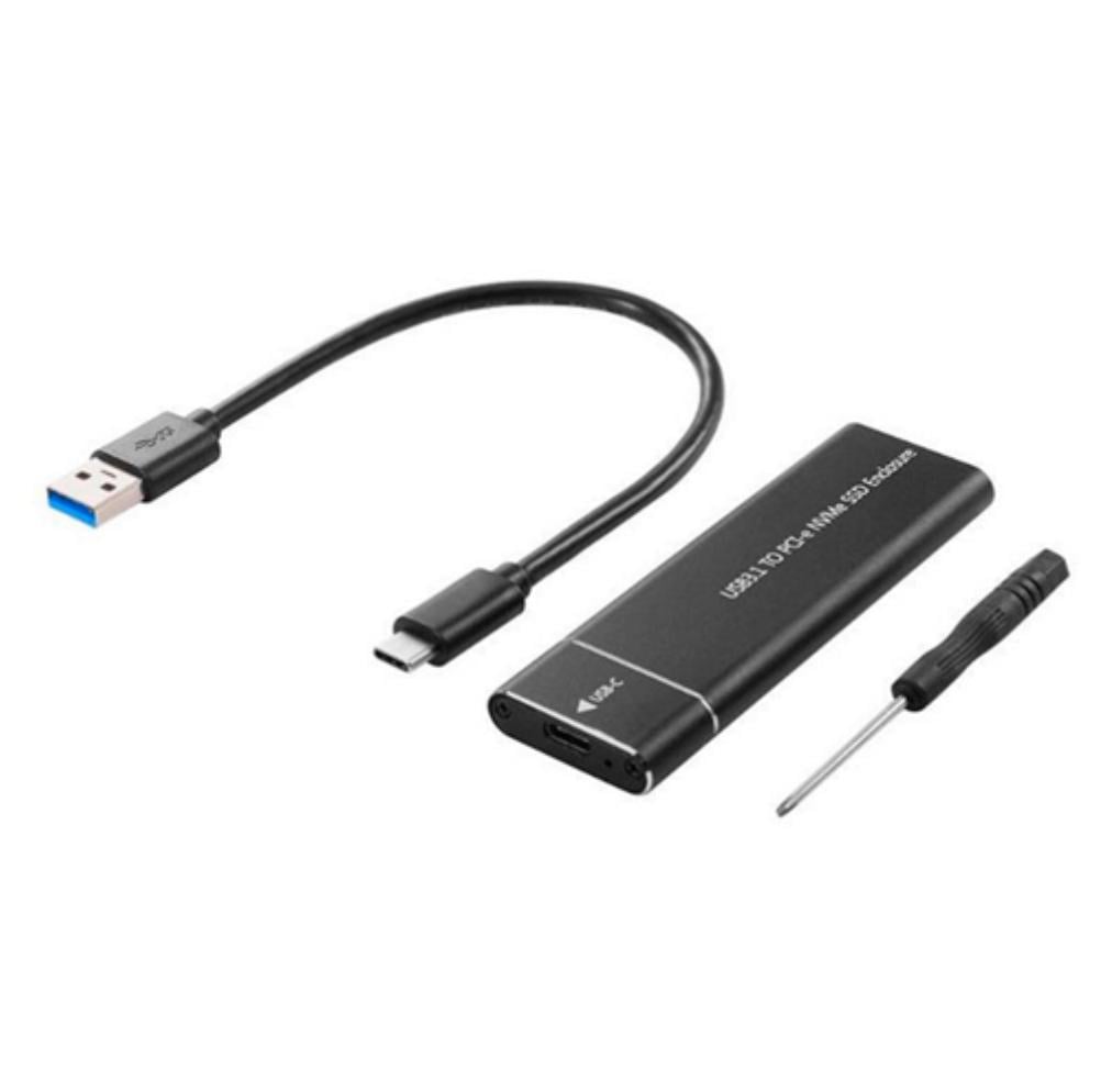 Карман внешний для жесткого диска жесткого диска SSD M2 NVMe 10 Гб/с USB 3.1 Type-C Black (358907)