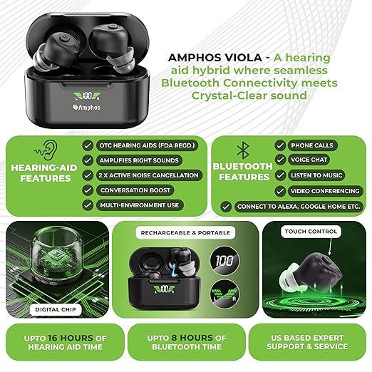 Слуховий апарат Viola з Bluetooth та голосовими підказками для людей похилого віку - фото 2 Слуховий апарат Viola з Bluetooth та голосовими підказками для людей похилого віку - фото 2