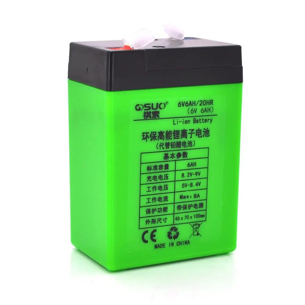 Батарея аккумуляторная литиевая QiSuo 6V 6Ah с элементами Li-ion 18650