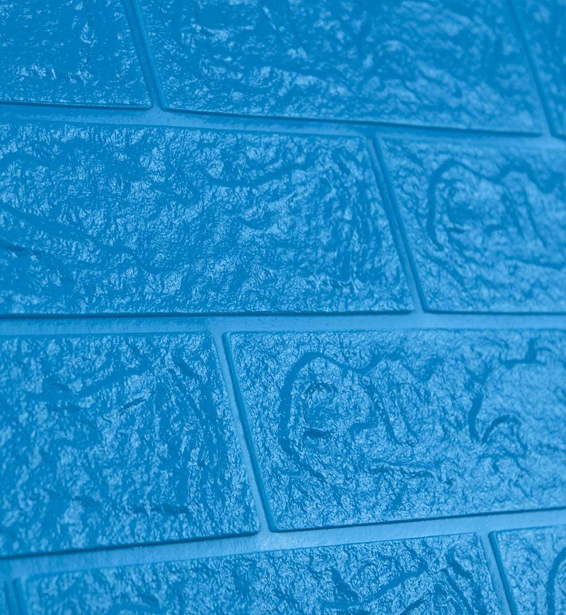 3D-панель декоративная самоклеющаяся под кирпич 700x770x5 мм Синий (111) - фото 2 3D-панель декоративная самоклеющаяся под кирпич 700x770x5 мм Синий (111) - фото 2