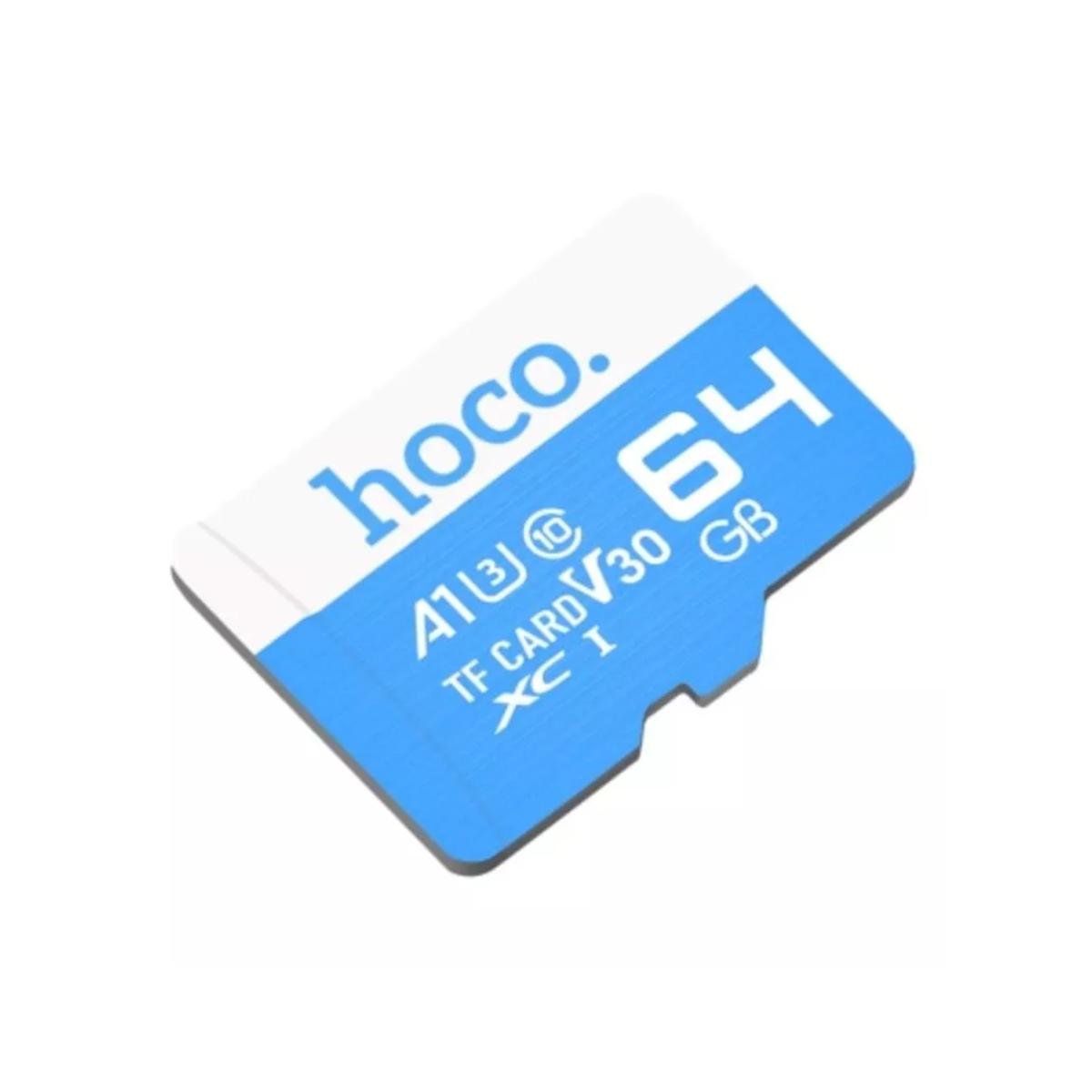 Карта памяти Hoco High speed TF MicroSD для смартфонов и планшетов 64 Гб Класс 10 10-95 Мб/c Blue (180615)